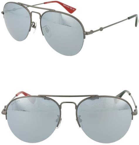 core 56mm aviator sunglasses gucci|Aviator sunglasses in black and grey .